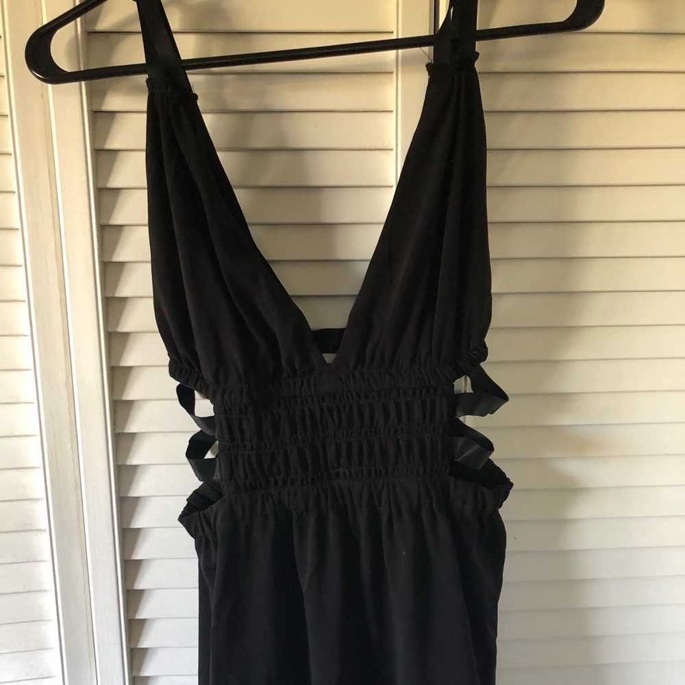 Black strap express dress top.